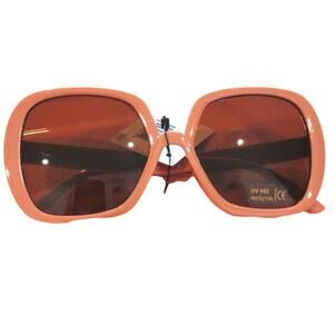Women's Sunglasses Oversized LIGHT BROWN Tan GLAMOR Round Square Full Rim New!!